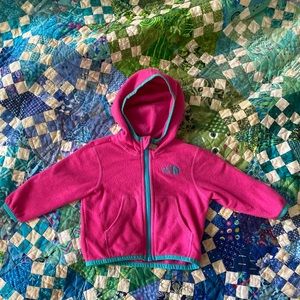 North Face zip hoodie fleece